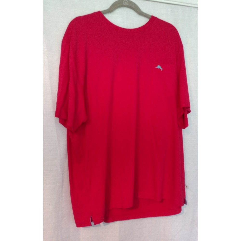 Tommy Bahama Men's 2XLT Red Cotton Pocket T-Shirt Short Sleeve Logo NWOT